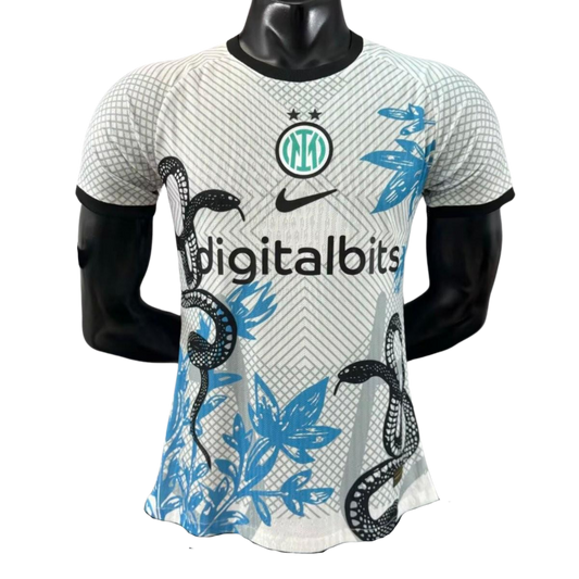 Inter Player Verzija "White with Snake and Floral Pattern" dres - 25/26