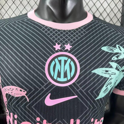 Inter Player Verzija "Black with Snake and Floral Pattern" dres - 25/26