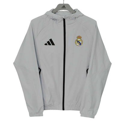 Real Madrid Light Grey Vjetrovka - 2026/27