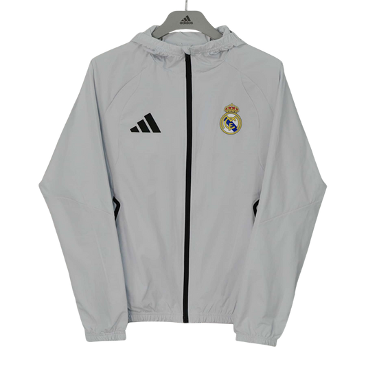 Real Madrid Light Grey Vjetrovka - 2026/27