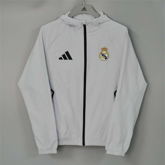 Real Madrid Light Grey Vjetrovka - 2026/27